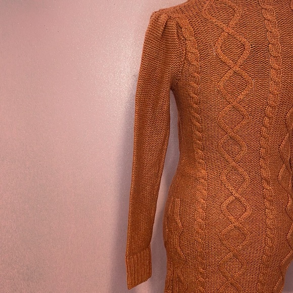 Moda International - Orange brown sweater dress mid length - Picture 4 of 5